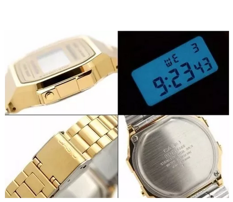 Relógio Pulso Dourado ou Rose Unisex Retrô Original Promoção