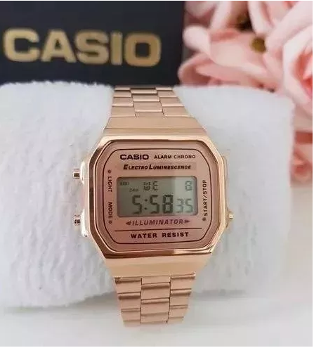 Relógio Pulso Dourado ou Rose Unisex Retrô Original Promoção